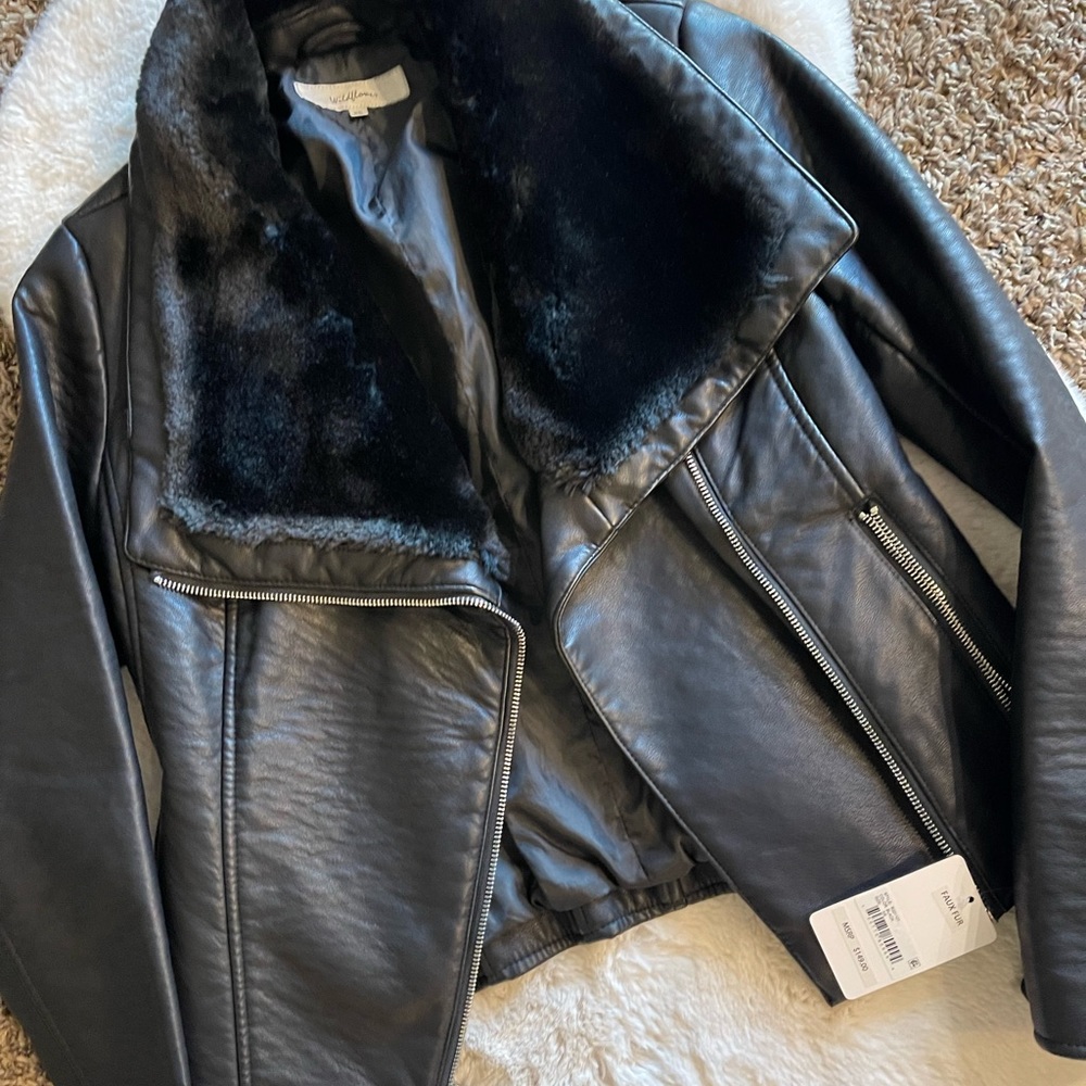 Jacket faux leather